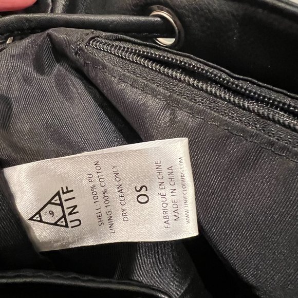 Rare UNIF x Candy Seeker O-Ring Backpack Black Vegan Leather main image 4